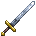 A pixel sword pickup.
