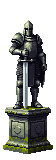 A pixel statue.