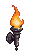 A pixel wall torch.