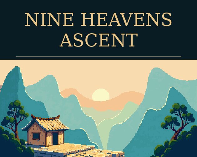 A 630 by 500 itch.io cover with the same title band and the mountain hut beneath