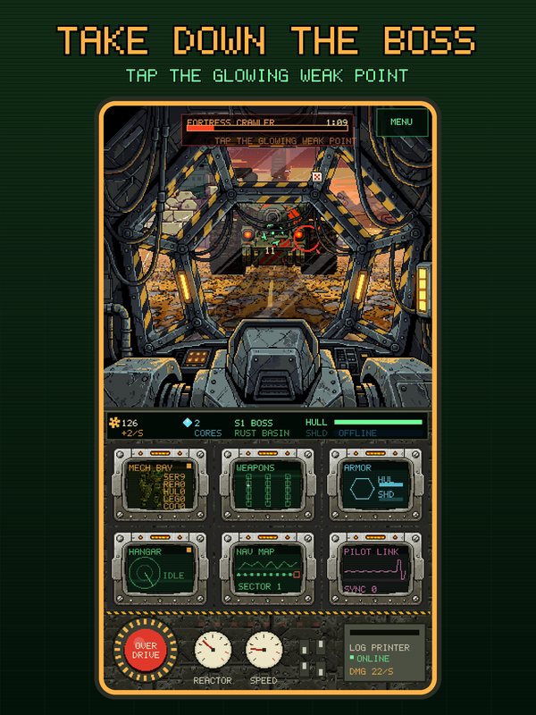 iPad screenshot: Take down the boss