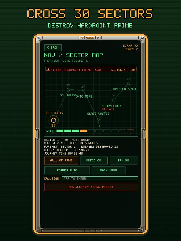 iPad screenshot: Cross 30 sectors, showing the sector map