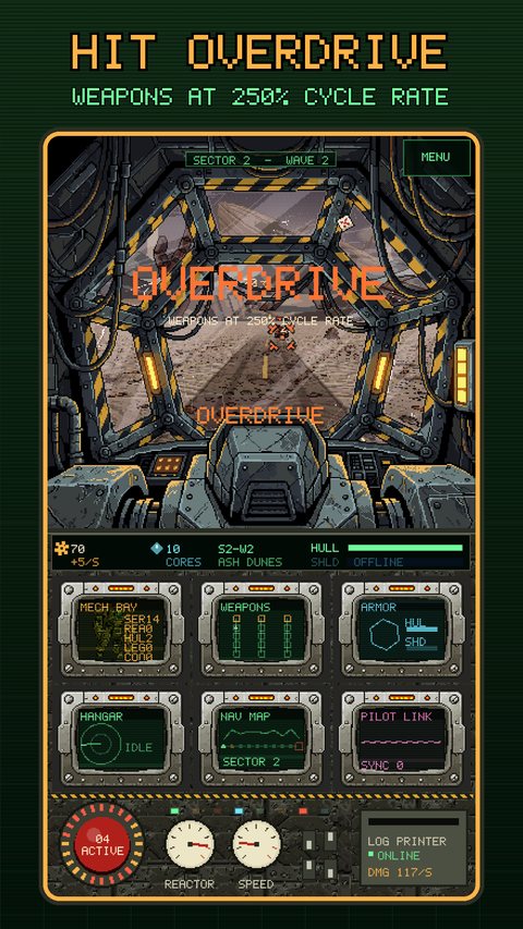 Google Play phone screenshot: Hit Overdrive